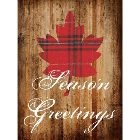 Seasons Greetings Black Modern Wood Framed Art Print by Lewis, Sheldon