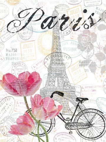 All Things Paris 2 White Modern Wood Framed Art Print with Double Matting by Lewis, Sheldon