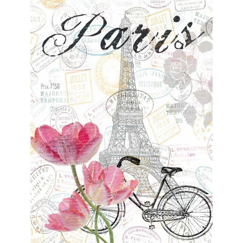 All Things Paris 2 White Modern Wood Framed Art Print by Lewis, Sheldon