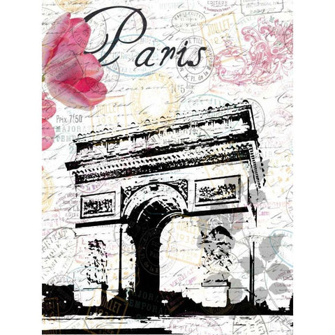 All Things Paris 3 Gold Ornate Wood Framed Art Print with Double Matting by Lewis, Sheldon