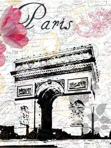 All Things Paris 3 White Modern Wood Framed Art Print with Double Matting by Lewis, Sheldon