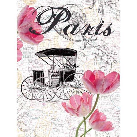 All Things Paris 4 Gold Ornate Wood Framed Art Print with Double Matting by Lewis, Sheldon