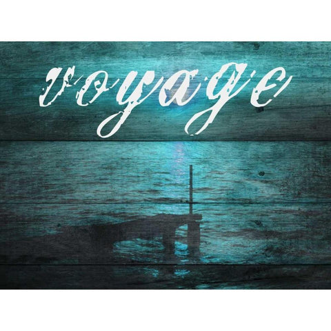 Voyage Black Modern Wood Framed Art Print by Lewis, Sheldon