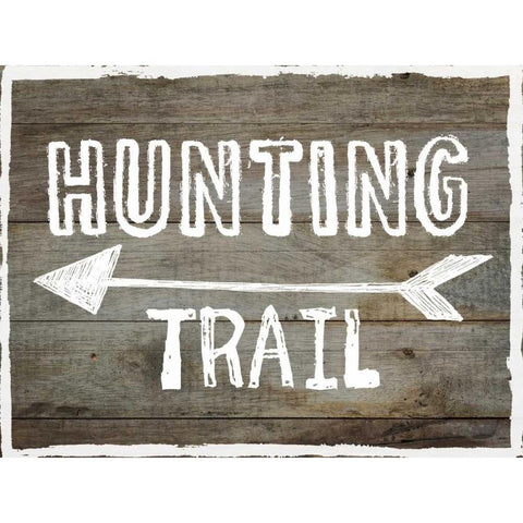 Hunting Trail White Modern Wood Framed Art Print by Lewis, Sheldon