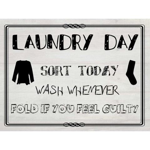 Laundry Day 1 White Modern Wood Framed Art Print by Lewis, Sheldon