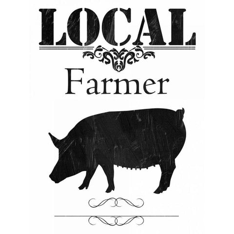 Local Farmer Black Modern Wood Framed Art Print with Double Matting by Lewis, Sheldon