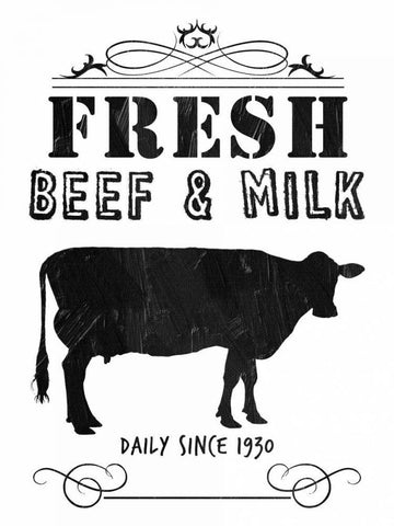 Fresh Beef And Milk White Modern Wood Framed Art Print with Double Matting by Lewis, Sheldon