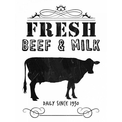 Fresh Beef And Milk Gold Ornate Wood Framed Art Print with Double Matting by Lewis, Sheldon