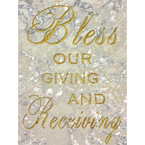 Bless Our Giving White Modern Wood Framed Art Print by Lewis, Sheldon