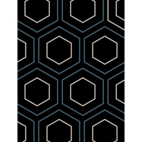 Pure Geo Abstract Gold Ornate Wood Framed Art Print with Double Matting by Lewis, Sheldon