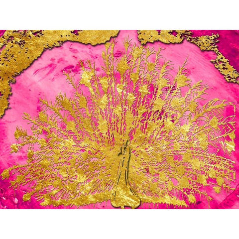 Mesmerizing Pink And Gold 3 Black Modern Wood Framed Art Print by Lewis, Sheldon