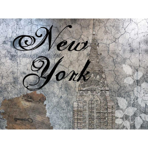 Only In New York White Modern Wood Framed Art Print by Lewis, Sheldon