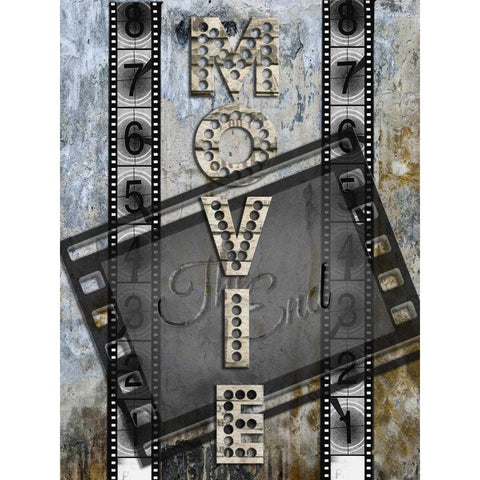 At The Movie Gold Ornate Wood Framed Art Print with Double Matting by Lewis, Sheldon