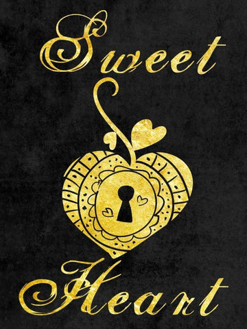 Sweet Heart White Modern Wood Framed Art Print with Double Matting by Lewis, Sheldon