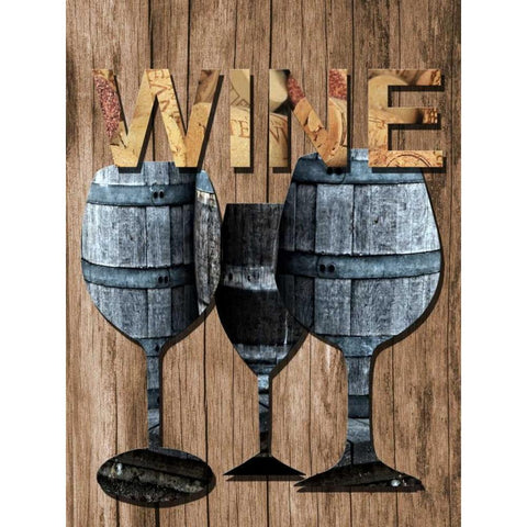 Wine Cellar 2 Gold Ornate Wood Framed Art Print with Double Matting by Lewis, Sheldon