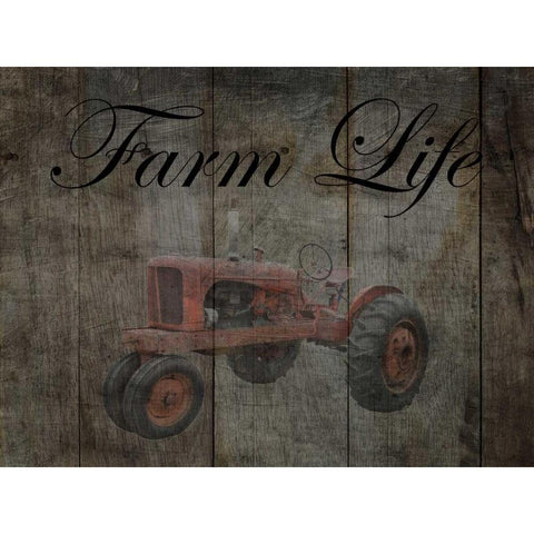 Tractor White Modern Wood Framed Art Print by Lewis, Sheldon