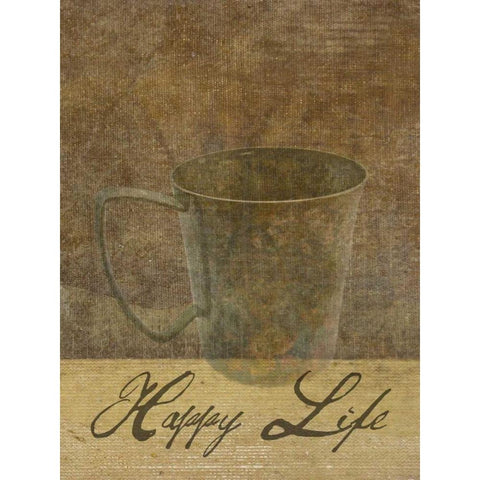 Vintage Cup White Modern Wood Framed Art Print by Lewis, Sheldon