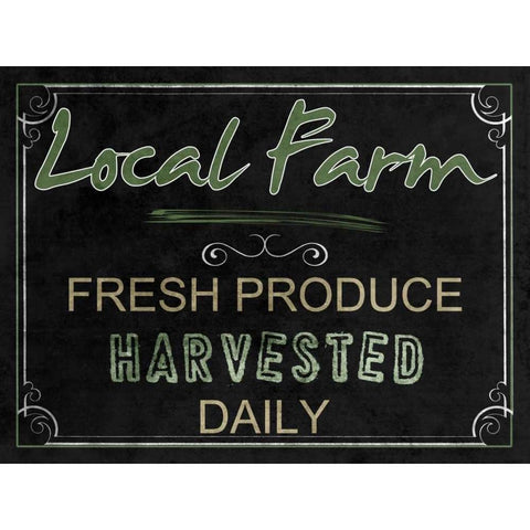 Local Farm Black Modern Wood Framed Art Print with Double Matting by Lewis, Sheldon