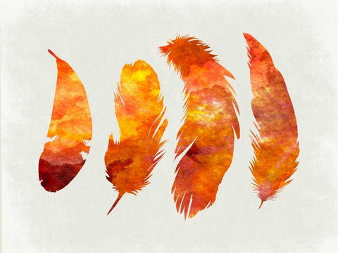 Feathery Abstract 2 White Modern Wood Framed Art Print with Double Matting by Lewis, Sheldon