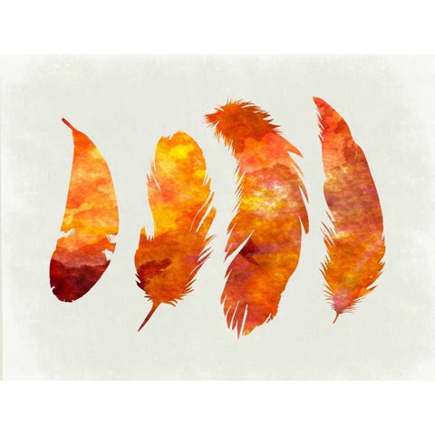 Feathery Abstract 2 White Modern Wood Framed Art Print by Lewis, Sheldon