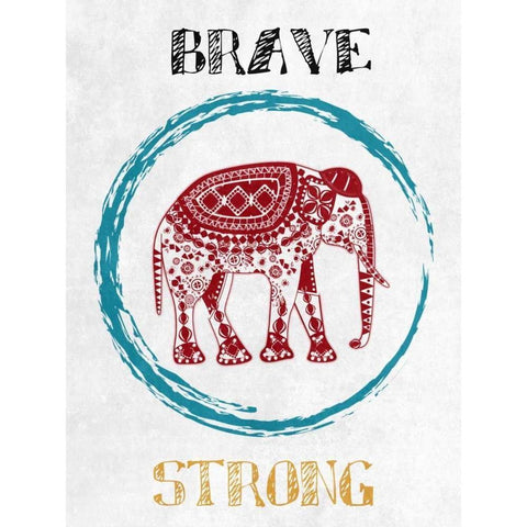 Brave Black Modern Wood Framed Art Print by Lewis, Sheldon