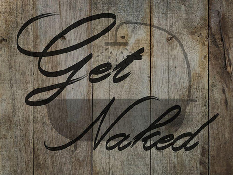 Get Naked White Modern Wood Framed Art Print with Double Matting by Lewis, Sheldon