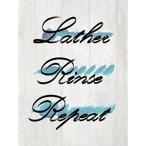 Lather Black Modern Wood Framed Art Print by Lewis, Sheldon