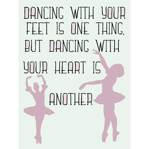 Dance With Your Heart White Modern Wood Framed Art Print by Lewis, Sheldon