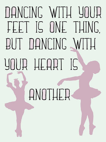 Dance With Your Heart White Modern Wood Framed Art Print with Double Matting by Lewis, Sheldon