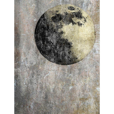 Dark Of The Moon Black Modern Wood Framed Art Print with Double Matting by Lewis, Sheldon