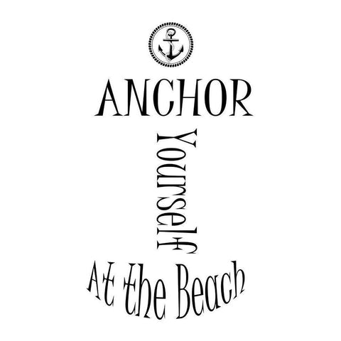 Anchor Black Modern Wood Framed Art Print with Double Matting by Lewis, Sheldon