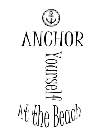 Anchor White Modern Wood Framed Art Print with Double Matting by Lewis, Sheldon