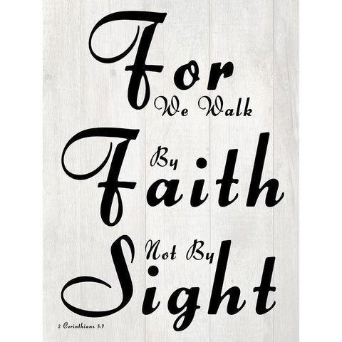 Faith Walk Black Modern Wood Framed Art Print with Double Matting by Lewis, Sheldon