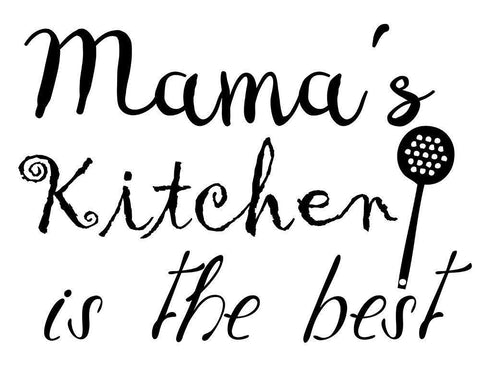 Mamas Kitchen Black Ornate Wood Framed Art Print with Double Matting by Lewis, Sheldon