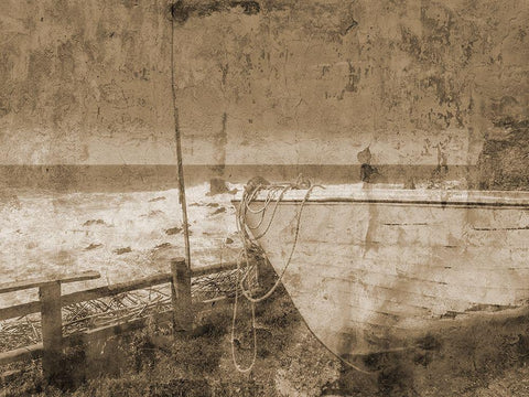 Out To Sea White Modern Wood Framed Art Print with Double Matting by Lewis, Sheldon