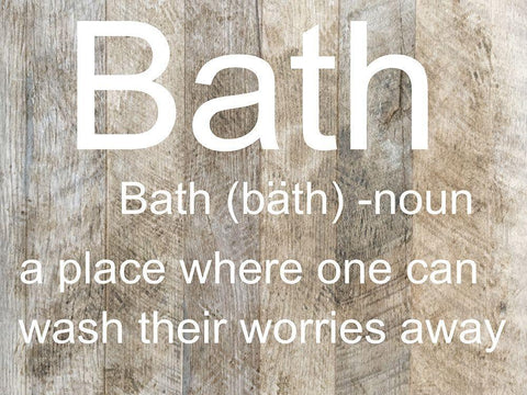 My Place of Bath White Modern Wood Framed Art Print with Double Matting by Lewis, Sheldon