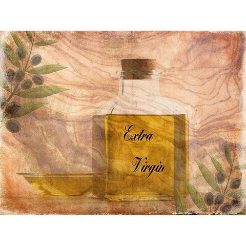 Olive Oil Black Modern Wood Framed Art Print with Double Matting by Lewis, Sheldon