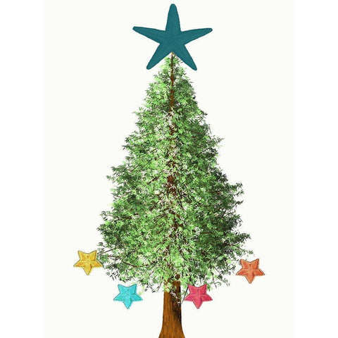 Coastal Christmas Black Modern Wood Framed Art Print with Double Matting by Lewis, Sheldon