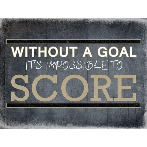 Goal Black Modern Wood Framed Art Print by Lewis, Sheldon