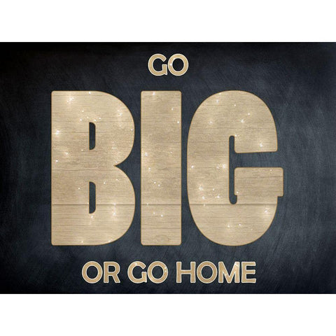 Go Big Black Modern Wood Framed Art Print by Lewis, Sheldon