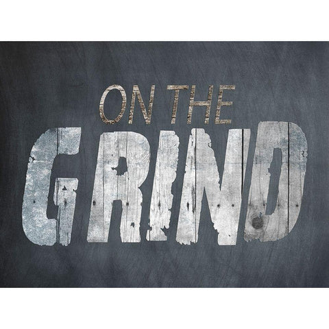 On The Grind Black Modern Wood Framed Art Print by Lewis, Sheldon