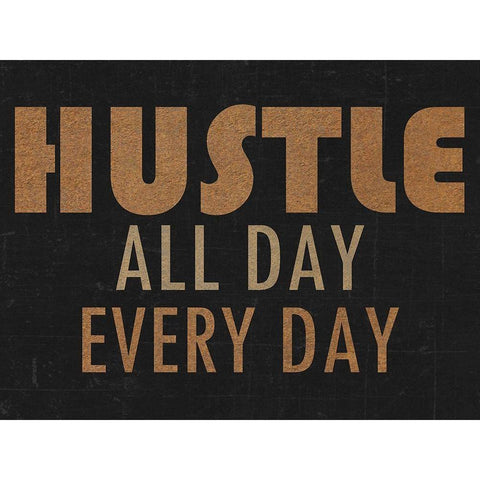 Hustle Black Modern Wood Framed Art Print with Double Matting by Lewis, Sheldon