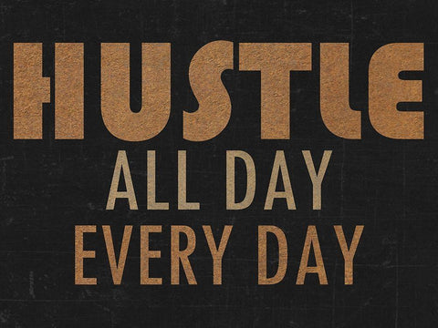 Hustle White Modern Wood Framed Art Print with Double Matting by Lewis, Sheldon