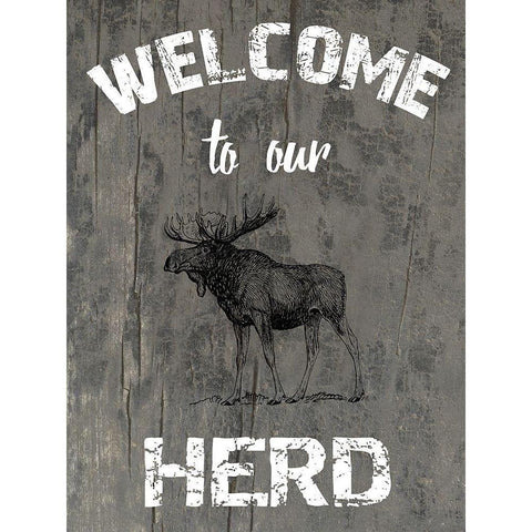 Our Herd Gold Ornate Wood Framed Art Print with Double Matting by Lewis, Sheldon