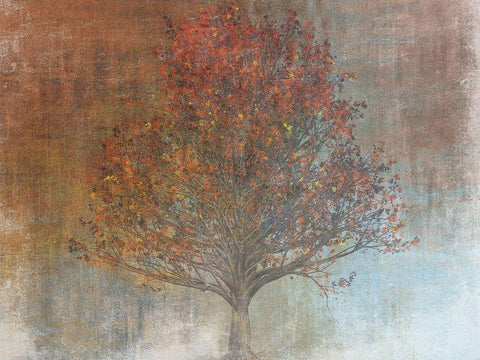 Under The Shaded Tree 2 White Modern Wood Framed Art Print with Double Matting by Lewis, Sheldon