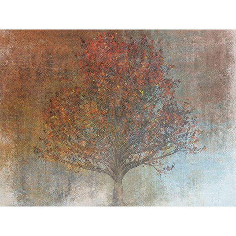 Under The Shaded Tree 2 Black Modern Wood Framed Art Print by Lewis, Sheldon