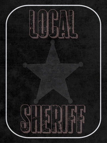 Local Sheriff White Modern Wood Framed Art Print with Double Matting by Lewis, Sheldon