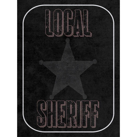 Local Sheriff Black Modern Wood Framed Art Print with Double Matting by Lewis, Sheldon