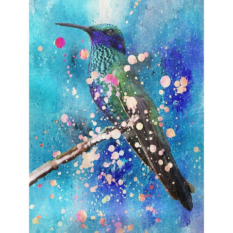 Hummer Black Modern Wood Framed Art Print with Double Matting by Lewis, Sheldon
