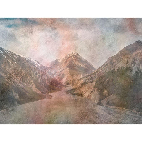Mountain Range Black Modern Wood Framed Art Print by Lewis, Sheldon